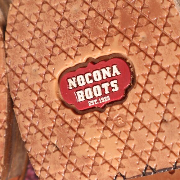 Nocona Boots Womens Size 6.5 B Purple Python Print w/ Cactus Upper Brand New - Picture 8 of 12